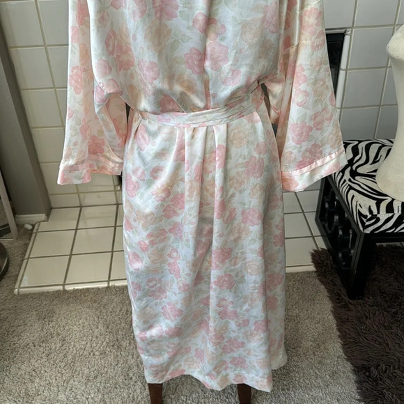 Christian Dior vintage rose floral robe size small - Picture 7 of 14